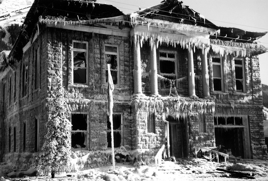1992 Fire Aftermath -It Looks Like An Ice Palace
